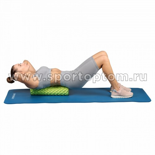 Ролик массажный для йоги INDIGO EVA (Валик для спины) IN313 45*13,5 см Салатовый