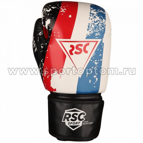 Перчатки боксёрские RSC HIT PU SB-01-146 Бело-красно-синий