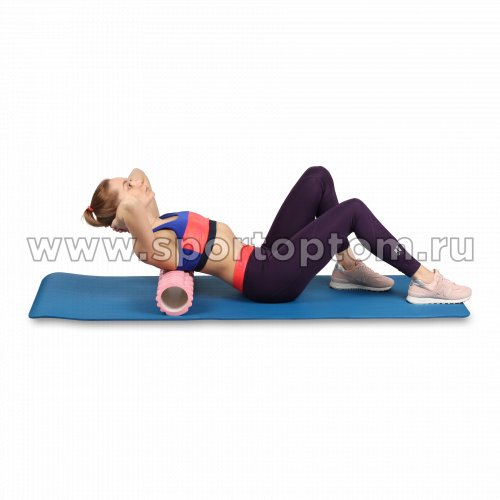 Ролик массажный для йоги INDIGO PVC (Валик для спины) IN187 61*14 см Фиолетовый