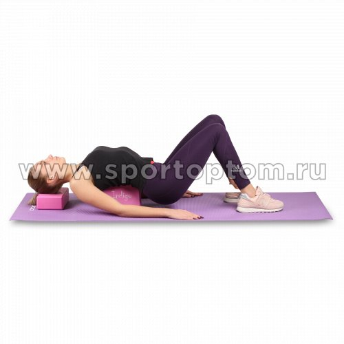 Блок для йоги INDIGO 6011 HKYB 22,8*15,2*7,6 см Фиолетовый