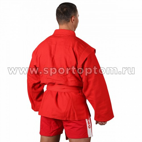 Куртка для Самбо хлопок 100%, 530-580 г/м2 RA-005 34 Красный