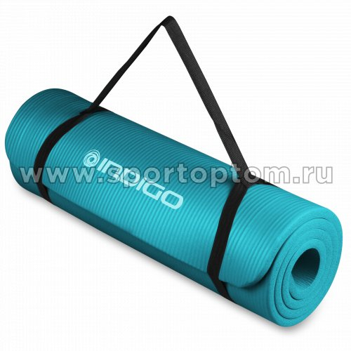 Коврик для йоги и фитнеса INDIGO NBR IN229 183*61*1,2 см Бирюзовый