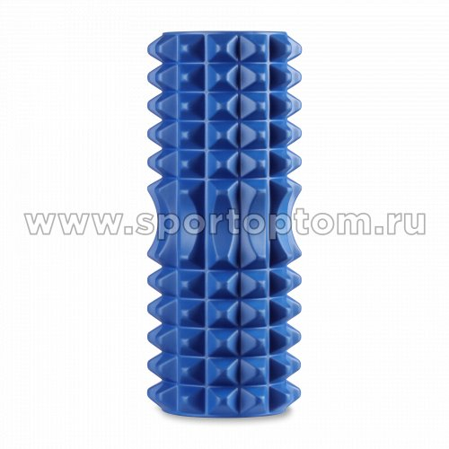 Ролик массажный для йоги INDIGO PVC (Валик для спины) IN267 33*14 см Синий