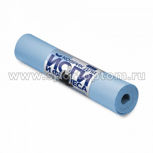 Коврик для йоги и фитнеса INDIGO PVC YG03 173*61*0,3 см Голубой