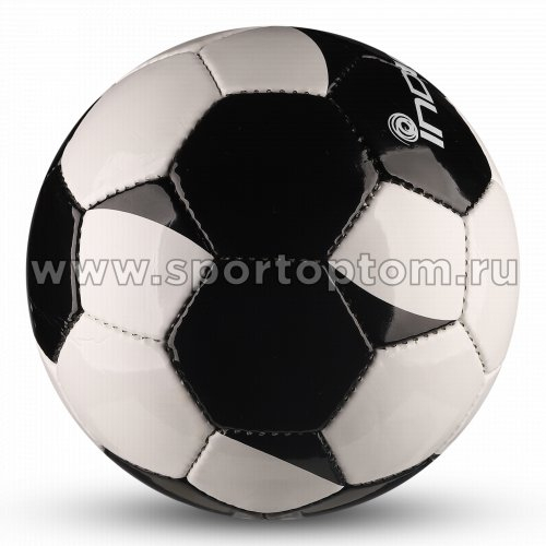 Мяч футбольный №4 INDIGO STRONG тренировочный (PU SEMI) Юниор IN033 Бело-черный