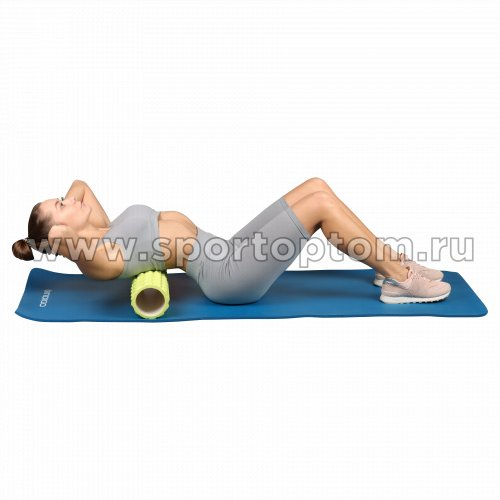Ролик массажный для йоги INDIGO EVA (Валик для спины) IN312 33*13,5 см Салатовый