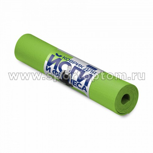 Коврик для йоги и фитнеса INDIGO PVC YG05 173*61*0,5 см Зеленый