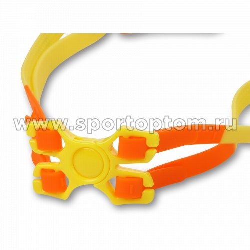 Очки для плавания детские INDIGO GRAPES зеркальные S977M Желто-оранжевый