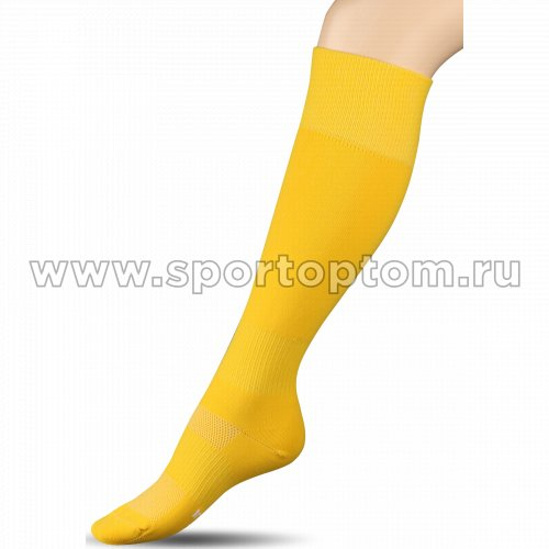 Гетры футбольные с уплотнением и сеткой на стопе INDIGO Спорт 3 Желтый
