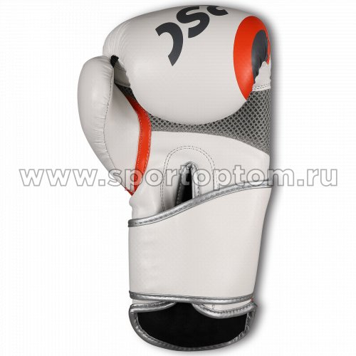 Перчатки боксёрские RSC PU 2t c 3D фактурой 2018-3 14 унций Бело-серый