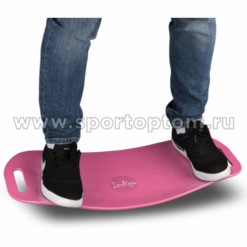 Доска балансировочная INDIGO WORKOUT BOARD TWIST IN128 65*27*7см Розовый