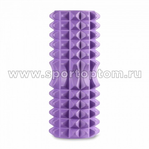 Ролик массажный для йоги INDIGO PVC (Валик для спины) IN267 33*14 см Фиолетовый