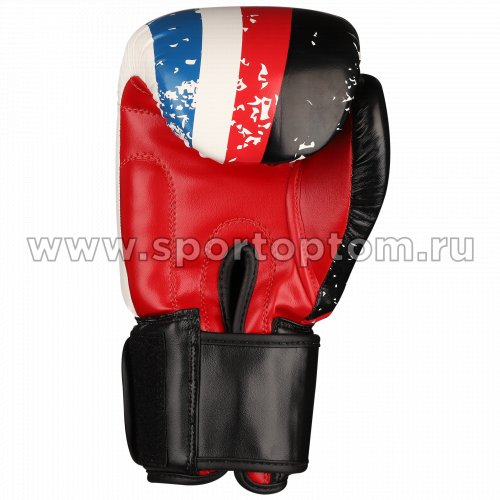Перчатки боксёрские RSC HIT PU SB-01-146 Бело-красно-синий