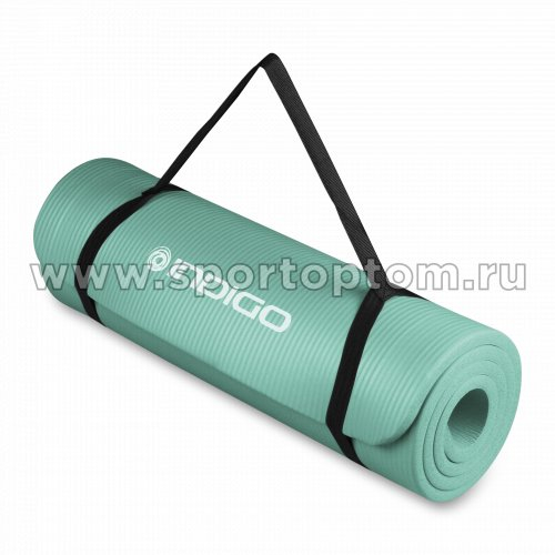 Коврик для йоги и фитнеса INDIGO NBR IN194 173*61*1,5 см Салатовый
