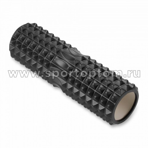 Ролик массажный для йоги INDIGO PVC (Валик для спины) IN268 45*14 см Черный