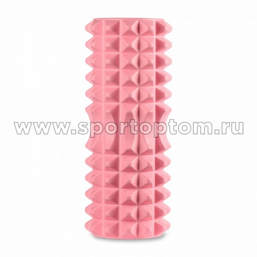 Ролик массажный для йоги INDIGO PVC (Валик для спины) IN267 33*14 см Розовый