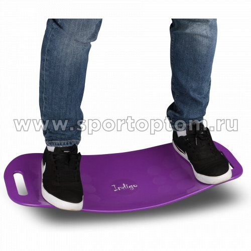 Доска балансировочная INDIGO WORKOUT BOARD TWIST IN128 65*27*7см Фиолетовый