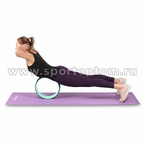 Колесо для йоги рифленое INDIGO 17103 IRBL 34 см Розовый