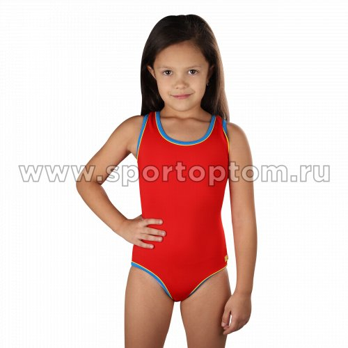 Купальник для плавания SHEPA слитный детский 001 Красный