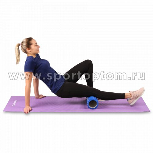 Ролик массажный для йоги INDIGO PVC (Валик для спины) IN077 33*14 см Голубой