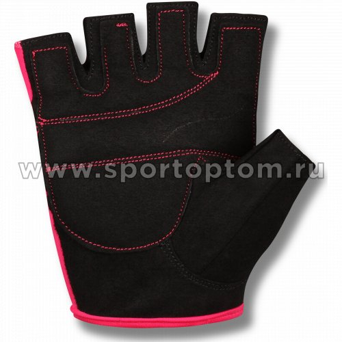 Перчатки для фитнеса женские INDIGO эластан,и/замша SB-16-1729 Розово-черный