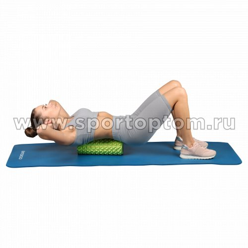 Ролик массажный для йоги INDIGO EVA (Валик для спины) IN314 61*13,5 см Салатовый