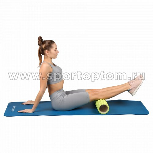 Ролик массажный для йоги INDIGO EVA (Валик для спины) IN314 61*13,5 см Салатовый