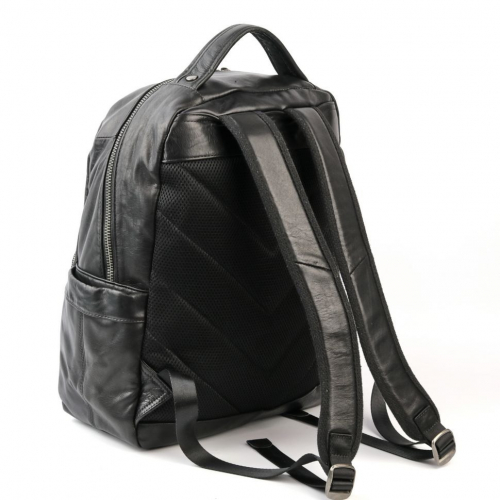 Мужской кожаный дорожный рюкзак 5310 Блек