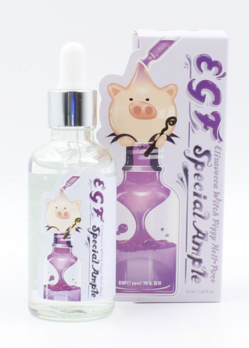 ELIZAVECCA - СЫВОРОТКА ДЛЯ ЛИЦА С ЭПИДЕРМАЛЬНЫМ ФАКТОРОМ РОСТА WITCH PIGGY HELL - PORE EGF SPECIAL AMPLE, 50 ML