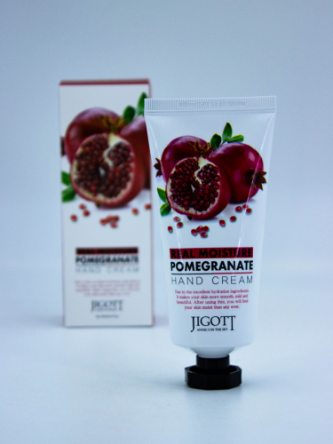 JIGOTT - КРЕМ ДЛЯ РУК С ЭКСТРАКТОМ ГРАНАТА REAL MOISTURE POMEGRANATE HAND CREAM, 100 МЛ