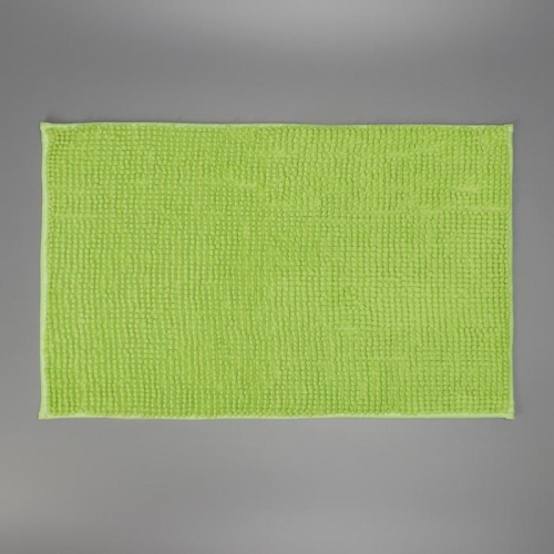 Коврик для ванной Доляна «Букли», 50×80 см, цвет зелёный