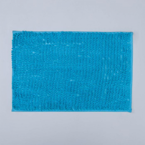 Коврик для ванной Доляна «Букли длинные», 40×60 см, цвет синий
