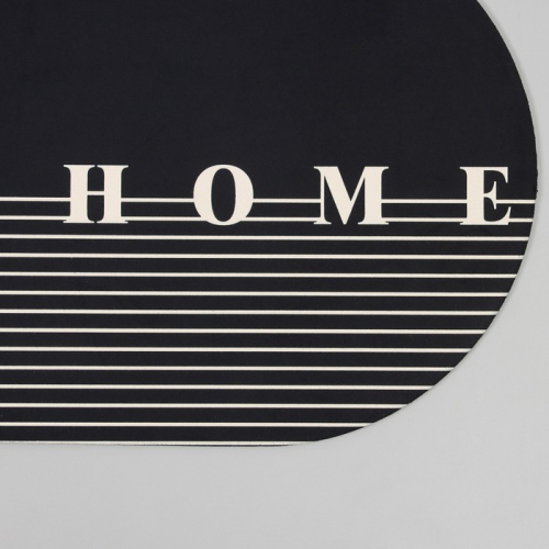 Коврик для дома Доляна Home, 38×58 см, цвет чёрный