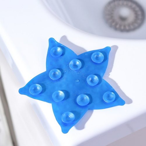 Набор мини-ковриков для ванны на присосках Доляна «Звезда», 10×10 см, 6 шт, цвет МИКС