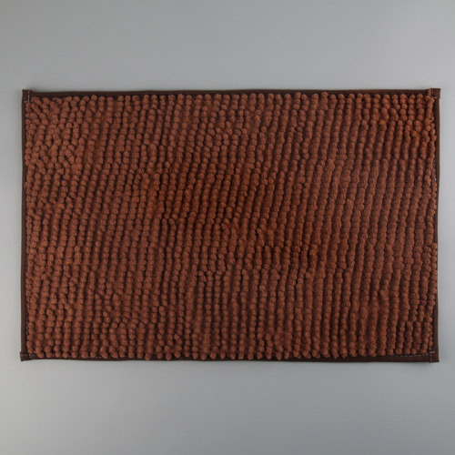 Коврик для ванной Доляна «Букли», 40×60 см, цвет коричневый