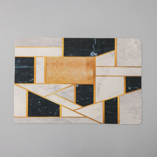 Коврик для ванной Доляна «Каменная геометрия», 40×60 см