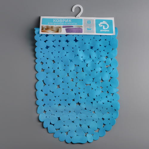 SPA-коврик для ванны на присосках Доляна «Крупная галька», 35×65 см, цвет МИКС