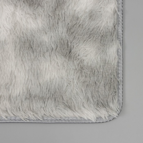 Коврик для ванной Доляна «Пушистик», 45×120 см, цвет серый