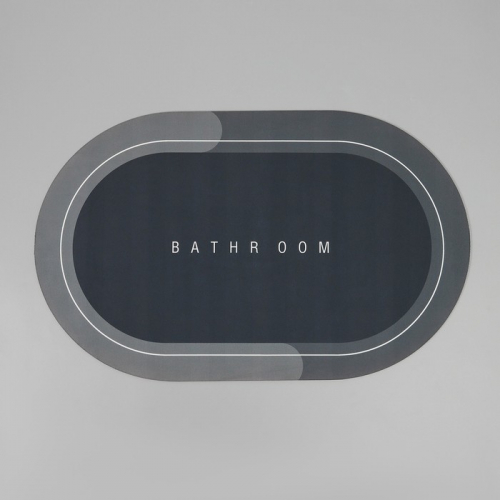 Коврик для ванной Доляна Bathroom, 48×78 см, цвет чёрный