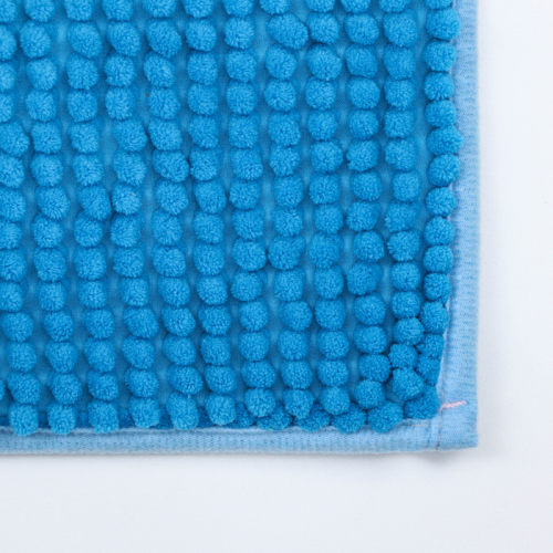 Коврик для ванной Доляна «Букли», 50×80 см, цвет голубой