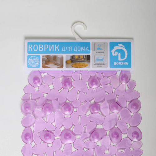 SPA-коврик для ванны на присосках Доляна «Крупная галька», 35×65 см, цвет МИКС