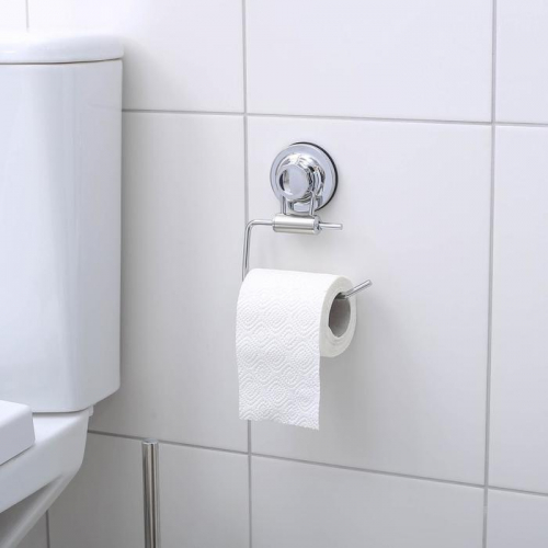 Держатель для туалетной бумаги на вакуумных присосках Accoona A11405-3, цвет хром