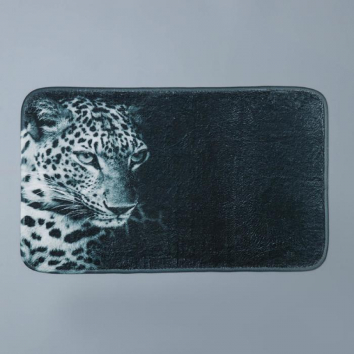 Коврик для ванной Доляна «Леопард», 45×75 см