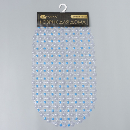 SPA-коврик для ванны на присосках SAVANNA «Крапинка», 35×60 см, цвет МИКС