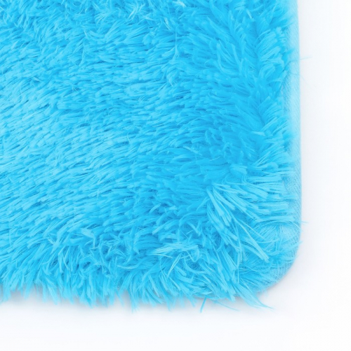 Коврик для ванной прямоугольный Доляна «Пушистик», 40×60 см, цвет лазурный