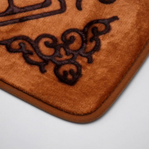 Коврик для ванной Доляна «Жанр», 50×80 см, цвет коричневый