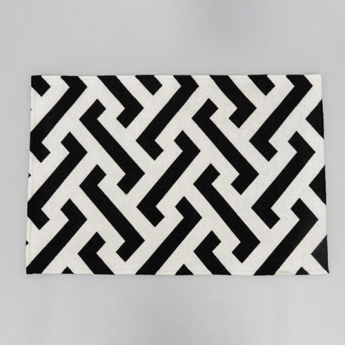 Коврик для ванной SAVANNA «Мол», 60×90 см, цвет чёрно-бежевый