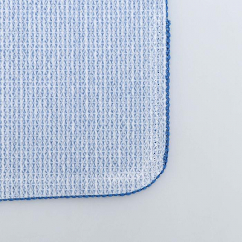 Коврик для ванной Доляна «Листья», 40×60 см, цвет синий
