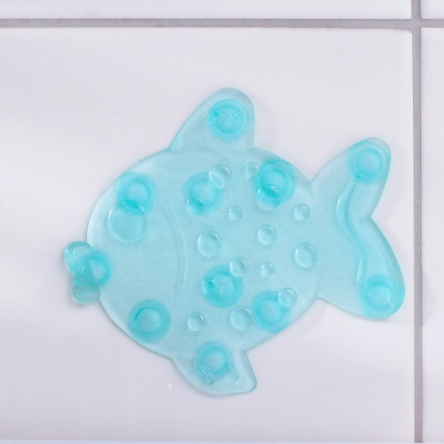 Набор мини-ковриков для ванны на присосках Доляна «Рыбка», 11×12 см, 6 шт, цвет МИКС