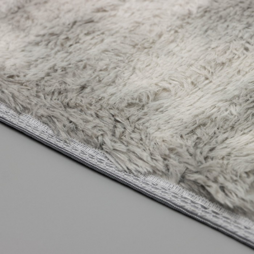 Коврик для ванной Доляна «Пушистик», 45×120 см, цвет серый